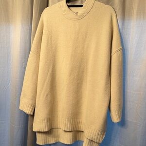 Free People Cream Knit Sweater